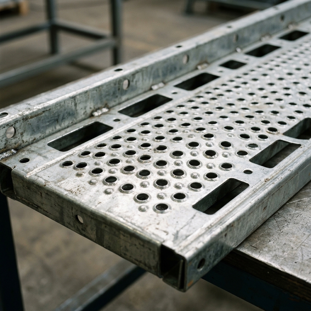 Anti-slip tabanlı galvaniz çelik platform